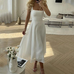 Spaghetti Strap Chiffon Maxi Dress