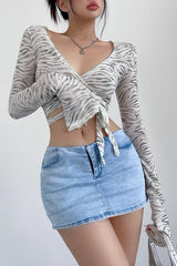 Deep V Cross Strappy Top