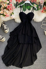 Slim High Waist Asymmetrical Dress Elegant Party Dress Ladies Dresses