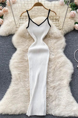 Dress Package Hips Slim Elastic Knit Dress