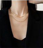 Four Row Dainty Chain Necklace