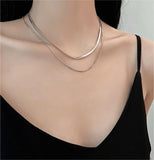 Four Row Dainty Chain Necklace