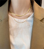 Four Row Dainty Chain Necklace