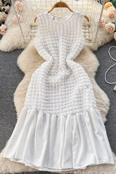 Dress Elegant Lady Ruffled Vacation Party Dress