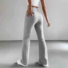 Ribbed Knit Flare Pants