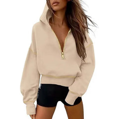 Gold Trim Long Sleeve Pullover Sweatshirt