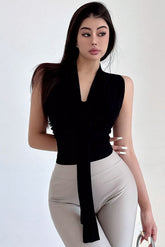 Ruffle Sleeveless Top