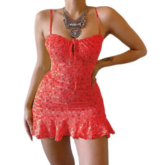 Floral Ruched Bodycon Mini Dress