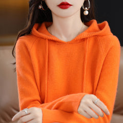 Hooded Knit Pullover Sweater