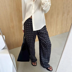 Polka Dot Wide Leg Pants