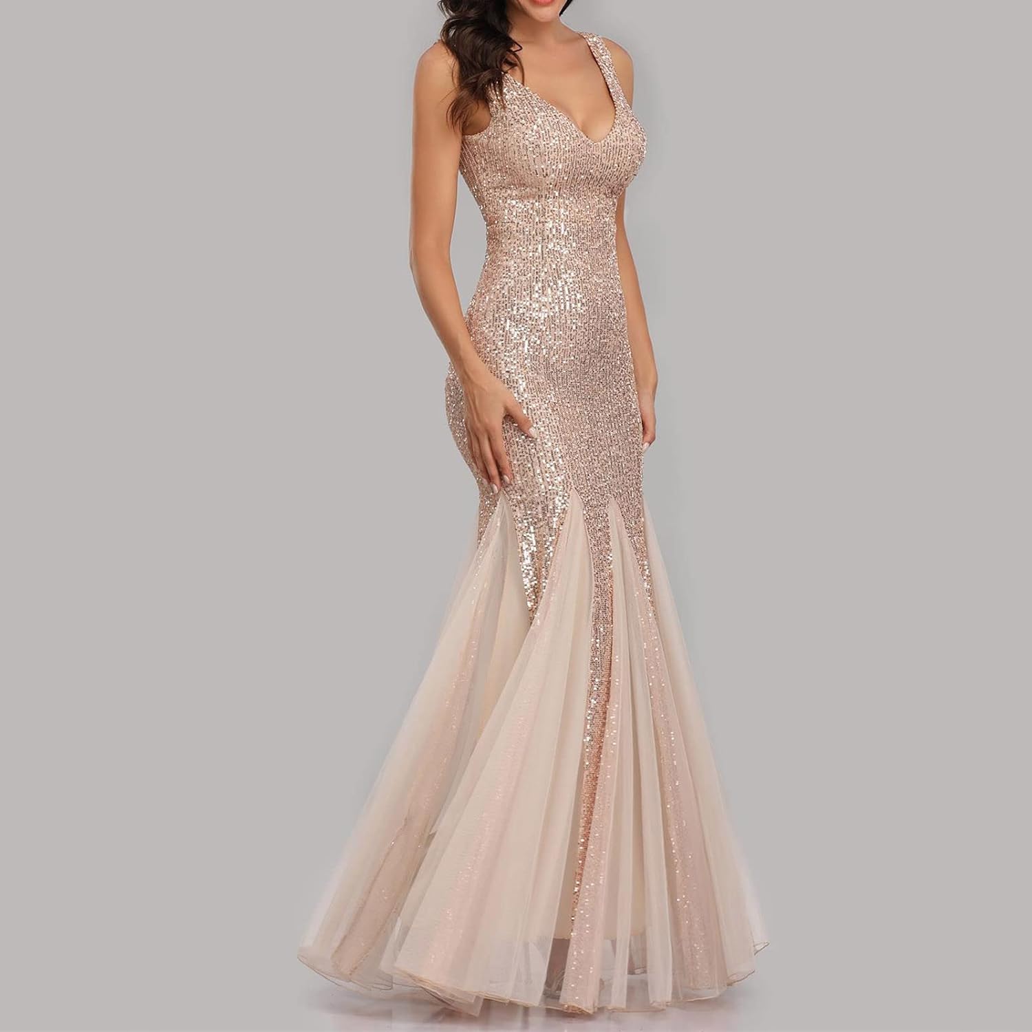 Morgan Formal Flocked Velvet Dress