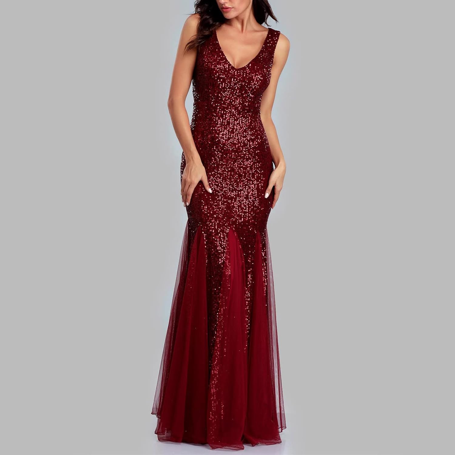 Morgan Formal Flocked Velvet Dress