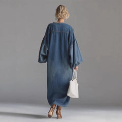 Oversized Denim Maxi Dress