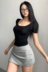 Short Sleeve Tight Top Tee