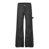 Mid Waist Loose Straight Hip Hop Jeans