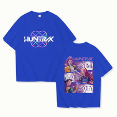 Anime Cartoon Double Sided Print Round Neck Short Sleeve Modal Oversized T-Shirt