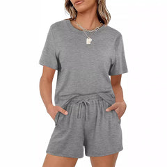 Pink Crew-Neck Short-Sleeve T-Shirt