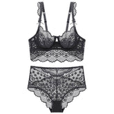 Bra Set Lingerie Push Up Brassiere Ultra-Thin Lace Underwear Set Transparent Panties Underpant Panty Set Two-Piece