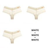 3PCS/Set Panties Lace Low-waist Briefs Female Breathable Embroidery Underwear G String Underpant Lingerie
