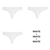 3PCS/Set Panties G-String Lingerie Seamless Briefs Female T-Back Low-Rise Thong Comfort Intimates Underwear