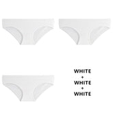 3Pcs/Lot Panties Cotton Underwear Solid Briefs Girls Low-waist Lingerie G String Soft Breathable Intimates