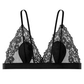 French Ultra Thin Bralette Solid Color Lace Underwear