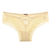 Panties Lace Underwear Low-Waist Thong Hollow Out G String Briefs Solid Comfortable Female Lingerie