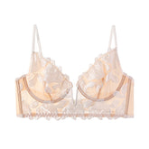French Lace Bra Push Up Lingerie Embroidery Bralette Underwear