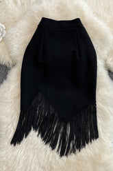 Irregular Tassel Skirt