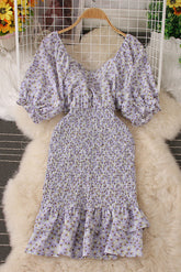 Floral Lace Ruffle Maxi Dress