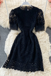 Lace Hollow A-line Dress