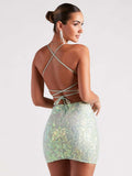 Stunning Iridescent Sequin Mini Dress