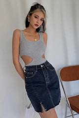Sleeveless Ribbed Tank Tops Fitted Shirts