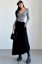 Retro Wool A-Line Skirt