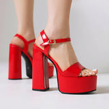 Diva-Worthy Metallic Platform Heels