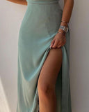 Vestido cruzado con purpurina Carella