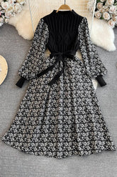 Casual Knit Long Sleeve Strappy Maxi Dress