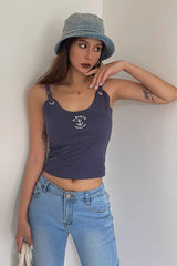 Spaghetti Straps Fitted Tank Tops