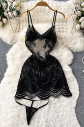 Lace Hollow Strap Dress
