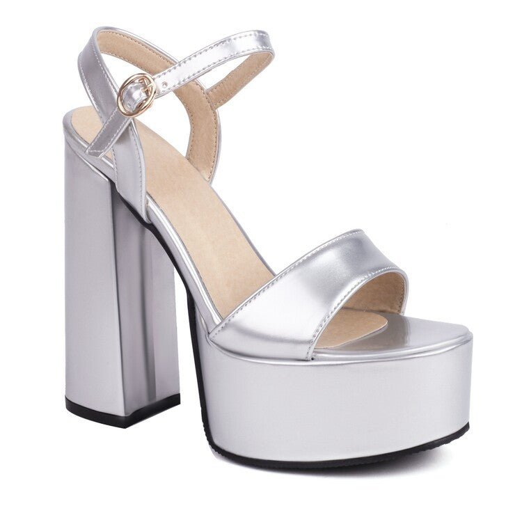 Diva-Worthy Metallic Platform Heels