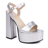 Diva-Worthy Metallic Platform Heels
