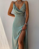 Vestido cruzado con purpurina Carella