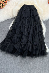 Gauze Irregular Skirt