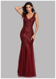 Morgan Formal Flocked Velvet Dress