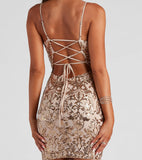 Live It Up Sequin Mini Dress