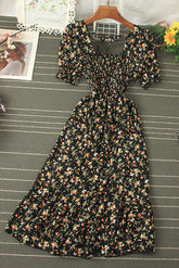 Floral Short Sleeve Maxi Dress