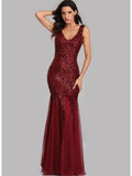 Morgan Formal Flocked Velvet Dress