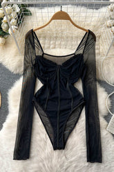 Gauze Long Sleeve Bodysuit