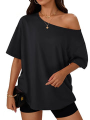 Off-Shoulder Oversized T-Shirt