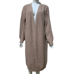 Oversized Ribbed Long Knit Cardigan for Open Front Maxi Sweater Jacket